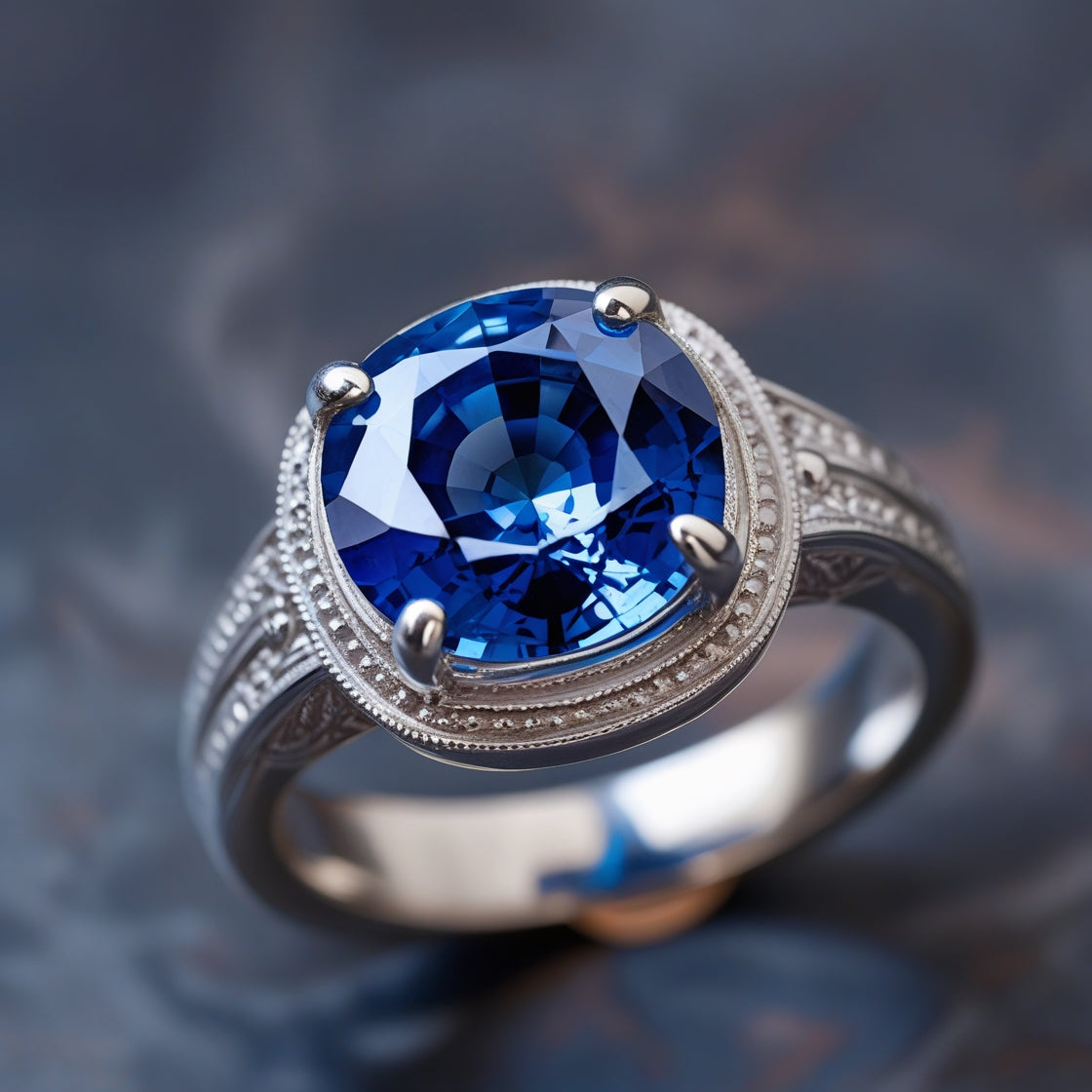 The Royal Blue Sapphire & Diamond Ring